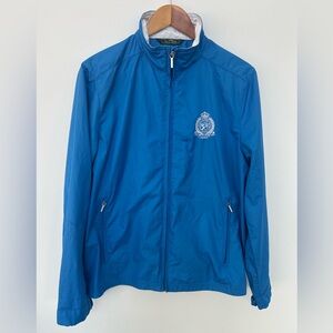 Lauren Ralph Lauren L-RL Active Windbreaker Jacket Blue Crest Logo XL